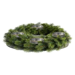 Outlet Depot Adventskranz-Set Silber/Grau