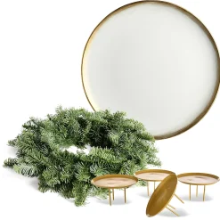 Store Depot Deko-Set Adventskranz Christmas Frosty
