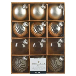 Clearance Depot Deko-Set Weihnachts-Kerzenhalter Golden Glam
