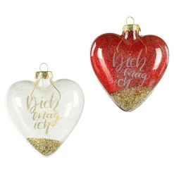 Outlet Depot Glas-Baumschmuck Heart Dich