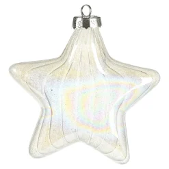 New Depot Glas-Baumschmuck Holo Stern