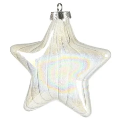 New Depot Glas-Baumschmuck Holo Stern