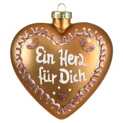Hot Depot Glas-Baumschmuck LebKüchenherz
