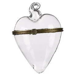 Fashion Depot Glas-Baumschmuck Medaillon Herz