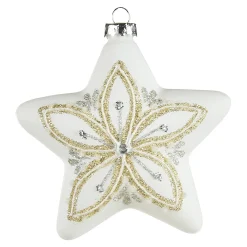 Store Depot Glas-Baumschmuck Stern Schnee
