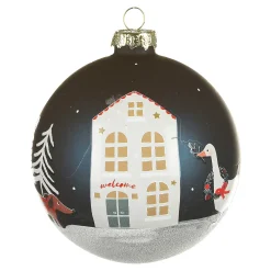 Online Depot Glas-Weihnachtskugel Dario & Friends