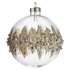 Store Depot Glas-Weihnachtskugel Diamondsplash