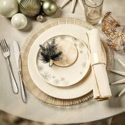 Online Depot Glas-Weihnachtskugel Glitterstripe