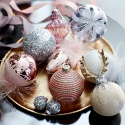 Cheap Depot Glas-Weihnachtskugel Glittergranulat