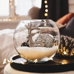 Cheap Depot Glas-Weihnachtskugel Glittergranulat