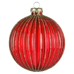 New Depot Glas-Weihnachtskugel Rille