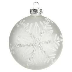 Shop Depot Glas-Weihnachtskugel Schneeflocke