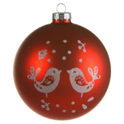Online Depot Glas-Weihnachtskugel Tiere Folklore