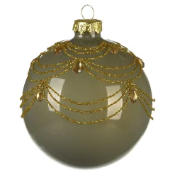 Outlet Depot Glas-Weihnachtskugel Vintage Glam