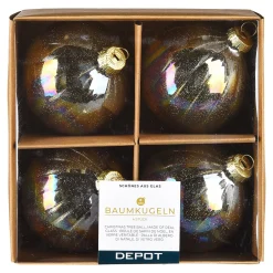 Flash Sale Depot Glas-Weihnachtskugeln Holo Glimmer