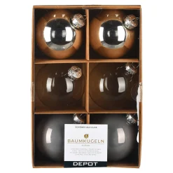 Best Depot Glas-Weihnachtskugel-Set