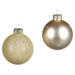 New Depot Glas-Weihnachtskugel-Set Glam Mix