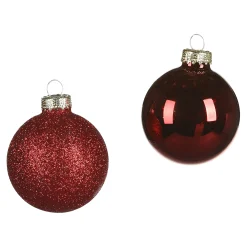 Outlet Depot Glas-Weihnachtskugel-Set Glam Mix
