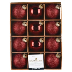 Outlet Depot Glas-Weihnachtskugel-Set Glam Mix