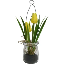 Depot Kunstpflanzen>Kunstblume Tulpe In Glasvase