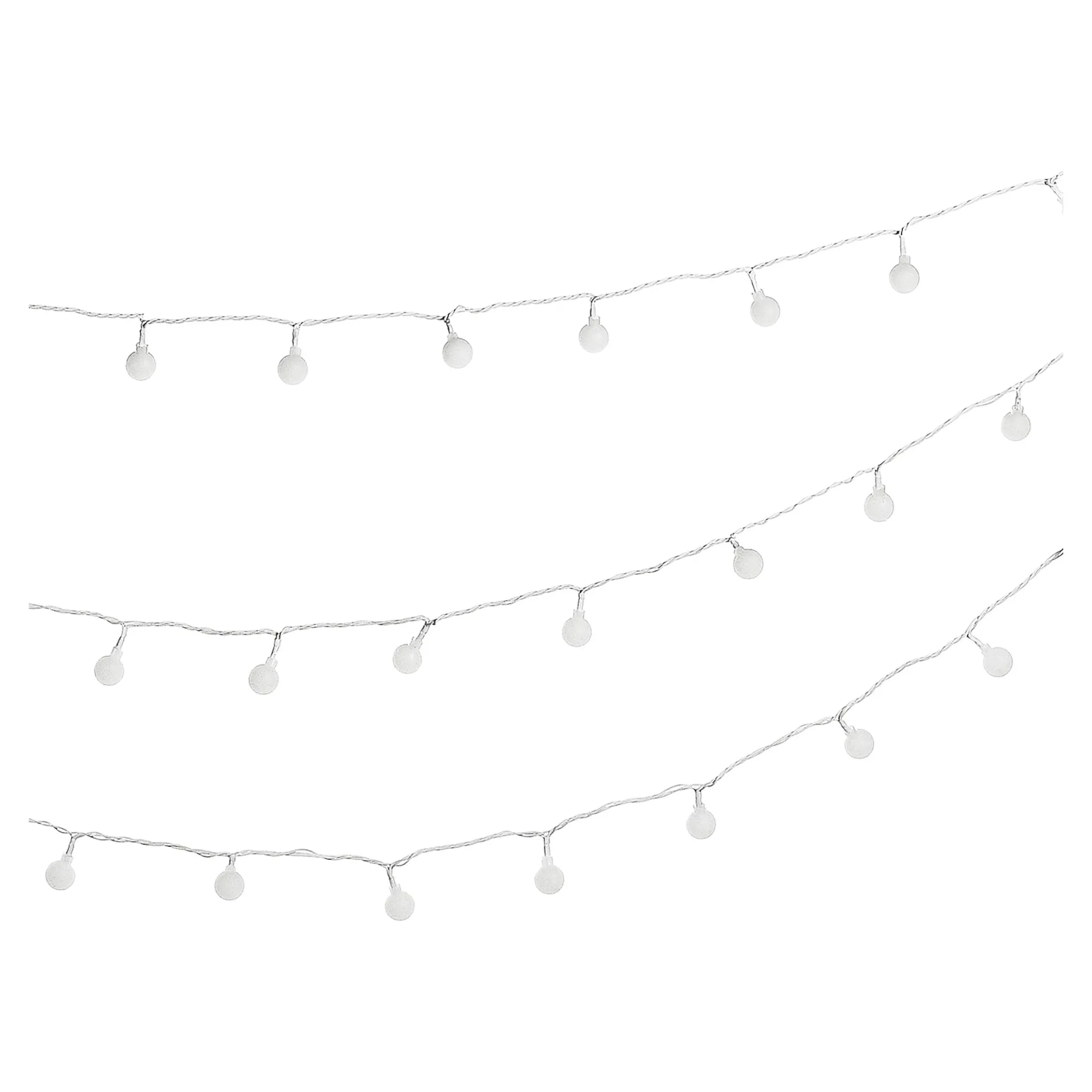 Cheap Depot Outdoor-Lichterkette Mini-Schneeballe, 3-Reihig