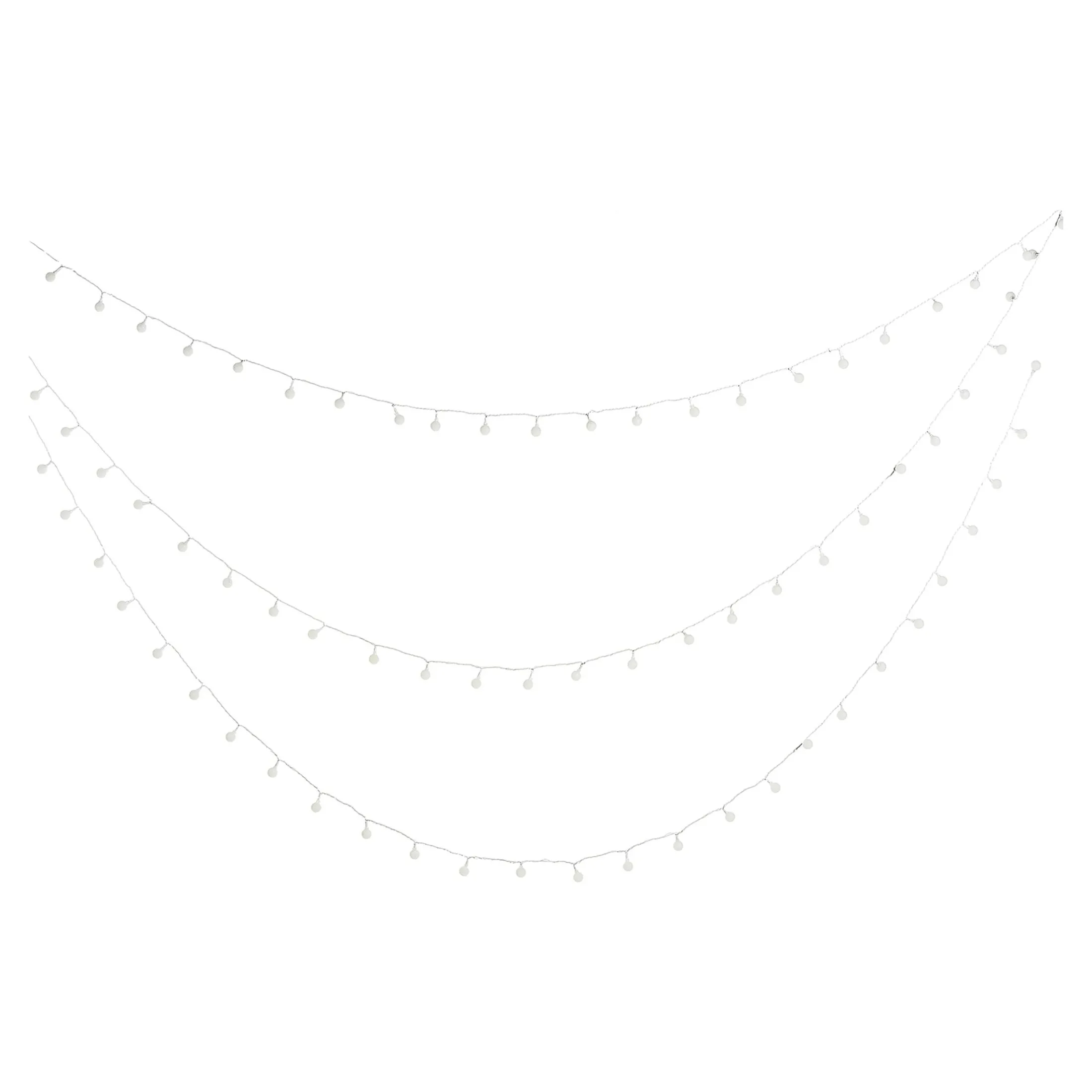 Cheap Depot Outdoor-Lichterkette Mini-Schneeballe, 3-Reihig