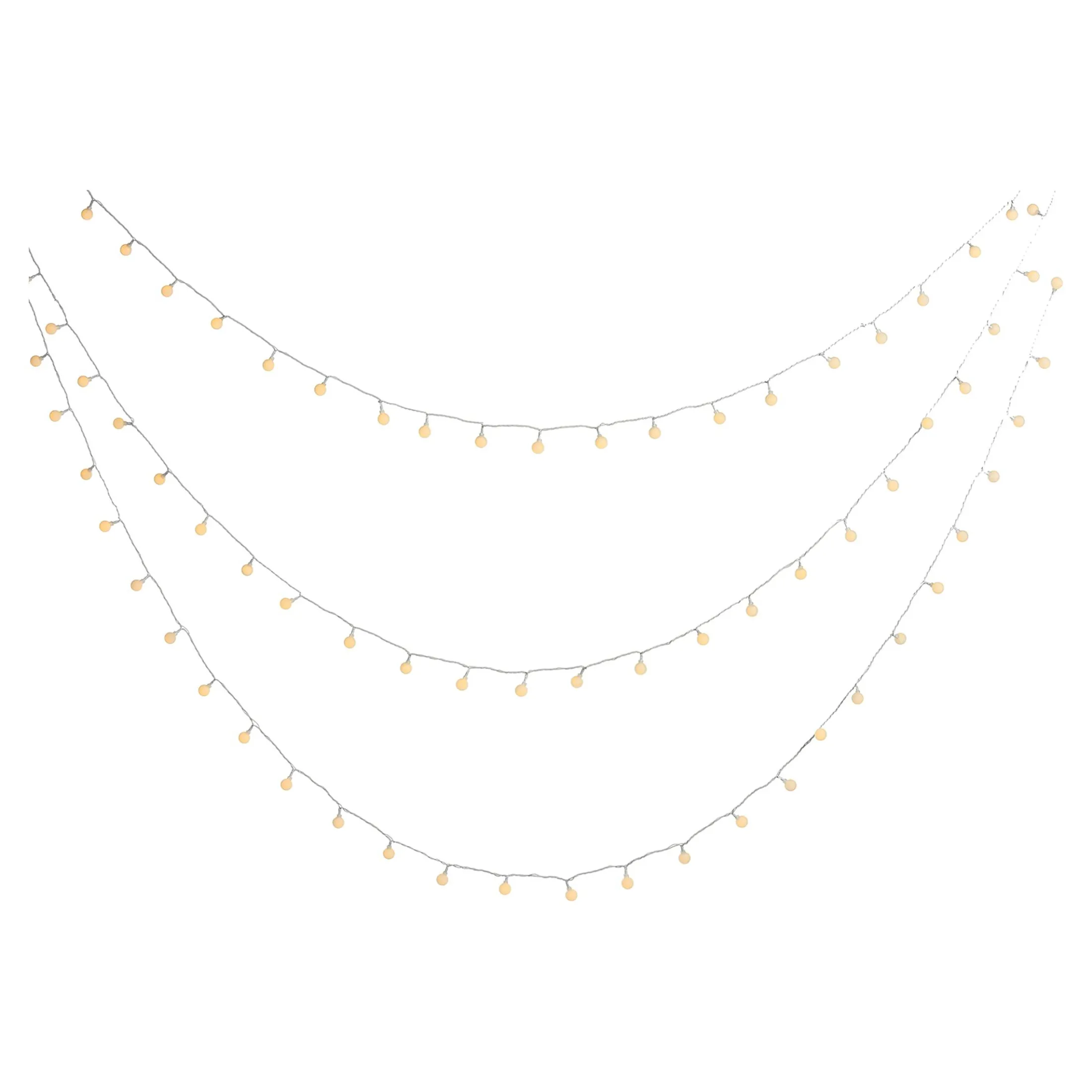 Cheap Depot Outdoor-Lichterkette Mini-Schneeballe, 3-Reihig