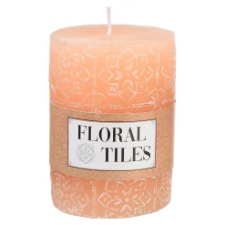 Best Depot Stumpenkerze Floral Tiles