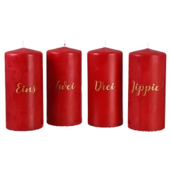Discount Depot Stumpenkerzen-Set Advent